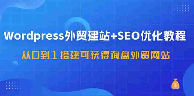 Wordpress-外贸建站+SEO优化教程：从0到1搭建可获得询盘外贸网站-57节课